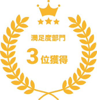 満足度部門 3位獲得